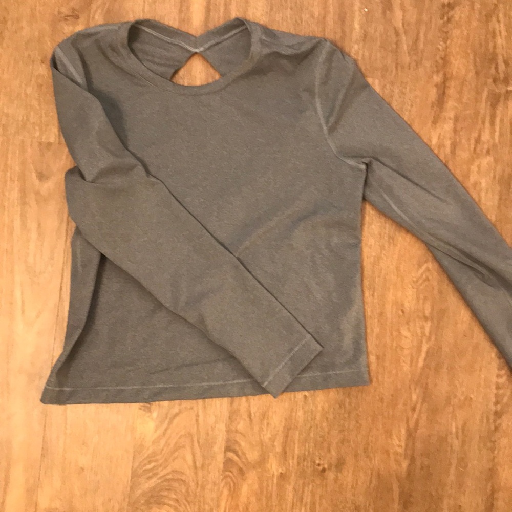 Grey Lululemon Cutout long sleeve